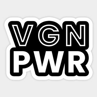 VGN PWR - Vegan Power Sticker